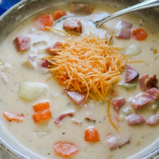 Cheesy Potato and Ham Soup