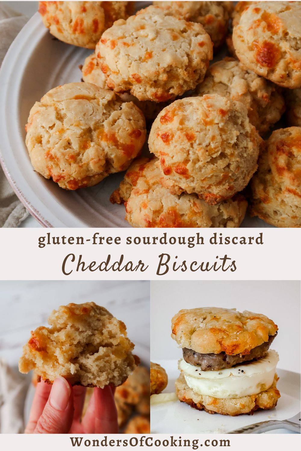 Gluten Free Sourdough Cheddar Biscuits by Wonders of Cooking food blog
