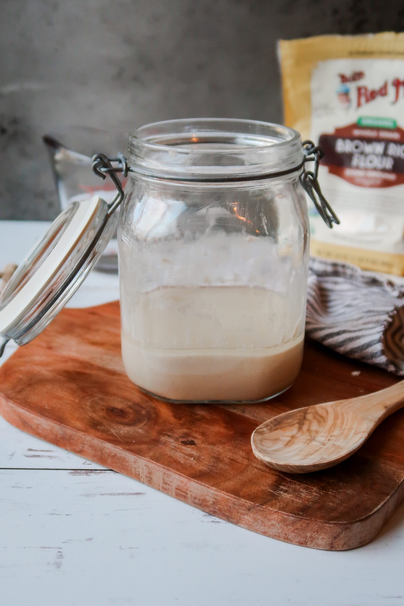 A layer of water separation on this gluten free sourdough starter