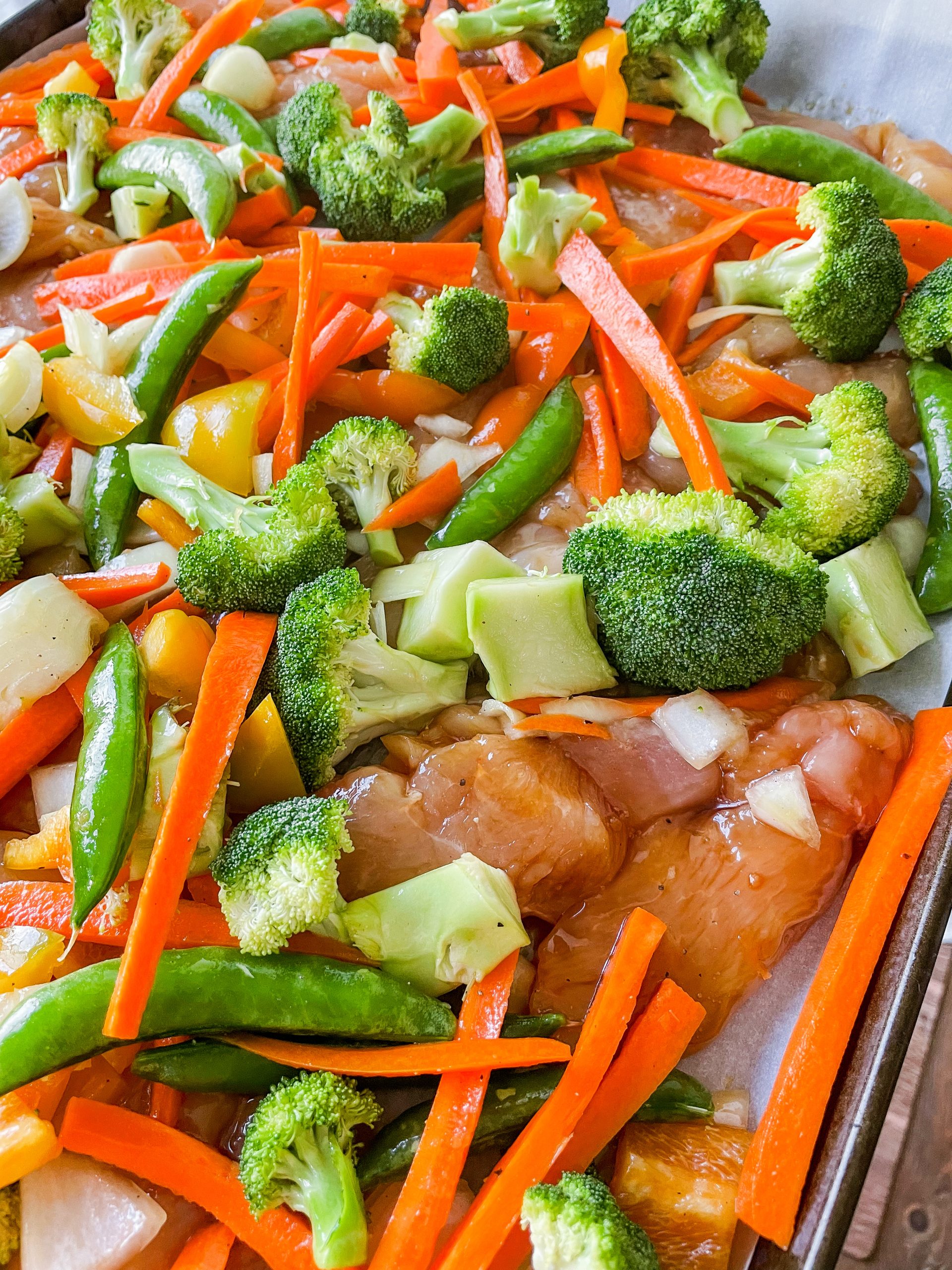 Chicken Teriyaki Sheet Pan Dinner by Wonders of Cooking with Gluten Free Teriyaki Sauce