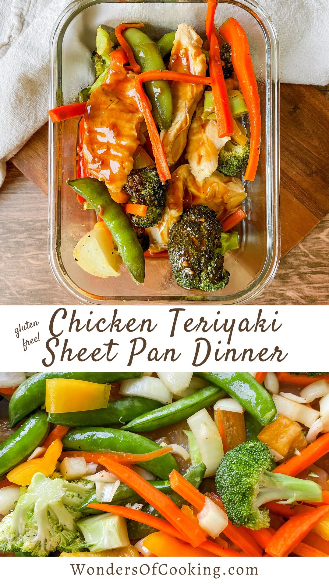Chicken Teriyaki Sheet Pan Dinner by Wonders of Cooking with Gluten Free Teriyaki Sauce