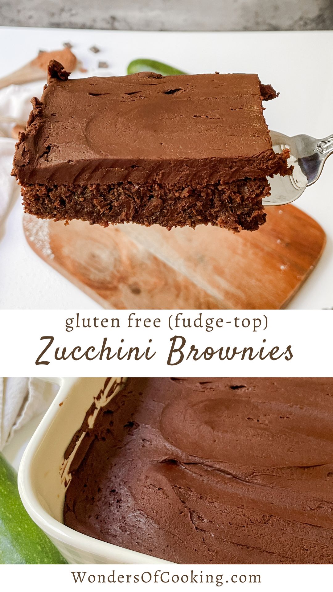 Gluten Free Zucchini Brownies - Fudge Top Brownies