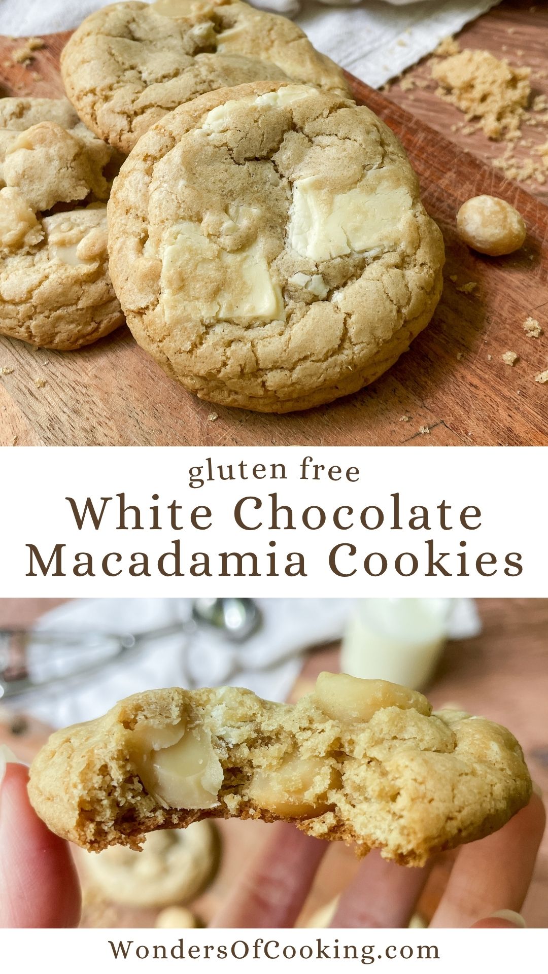 Gluten Free White Chocolate Macadamia Cookies